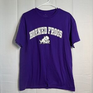 Fanatics TCU Horned Frogs Purple Short Sleeve T Shirt Size L